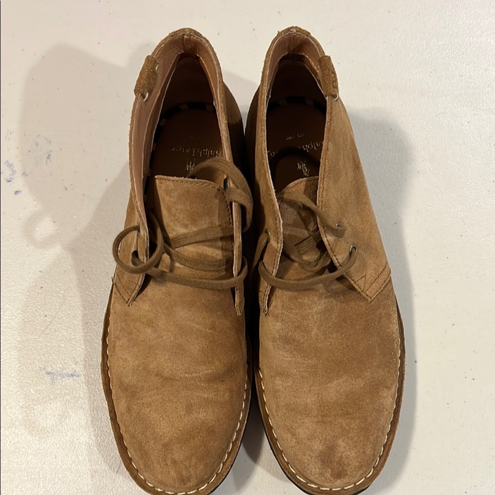 Polo Ralph Lauren Men's Tan Suede Shoes Size 9